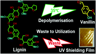 Graphical abstract: Room temperature depolymerization of lignin using a protic and metal based ionic liquid system: an efficient method of catalytic conversion and value addition