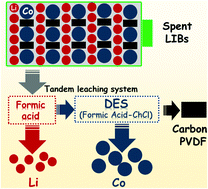 Graphical abstract: Engineering a tandem leaching system for the highly selective recycling of valuable metals from spent Li-ion batteries