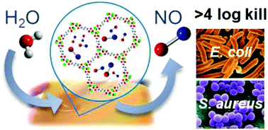Graphical abstract: Antibacterial efficacy from NO-releasing MOF–polymer films