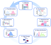 Graphical abstract: Guide for protein fold change and p-value calculation for non-experts in proteomics