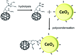 Graphical abstract: Fulleropyrrolidine-functionalized ceria nanoparticles as a tethered dual nanosystem with improved antioxidant properties