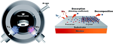 Graphical abstract: Low-temperature synthesis of 2D anisotropic MoTe2 using a high-pressure soft sputtering technique