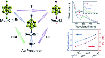 Graphical abstract: Halogen effects on the electronic and optical properties of Au13 nanoclusters