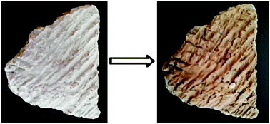 Graphical abstract: Exploratory research about the selective cleaning of calcium sulfate sediments on archaeological potteries