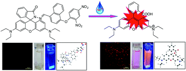 Graphical abstract: A “turn-on” fluorescent and colorimetric chemodosimeter for selective detection of Au3+ ions in solution and in live cells via Au3+-induced hydrolysis of a rhodamine-derived Schiff base