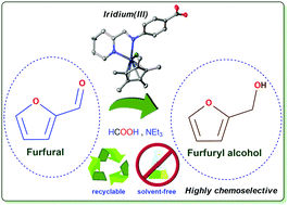 Graphical abstract: Chemoselective and efficient catalytic hydrogenation of furfural by iridium and ruthenium half-sandwich complexes
