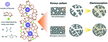 Graphical abstract: Sustainable lignin-derived hierarchically porous carbon for capacitive deionization applications