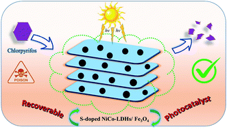Graphical abstract: Constructing S-doped Ni–Co LDH intercalated with Fe3O4 heterostructure photocatalysts for enhanced pesticide degradation