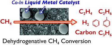 Graphical abstract: Methane conversion on cobalt-added liquid-metal indium catalysts