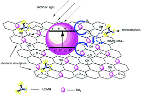 Graphical abstract: TiO2–reduced graphene oxide for the removal of gas-phase unsymmetrical dimethylhydrazine