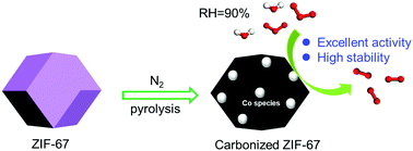 Graphical abstract: High performance cobalt nanoparticle catalysts supported by carbon for ozone decomposition: the effects of the cobalt particle size and hydrophobic carbon support
