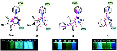 Graphical abstract: Design, synthesis, and photophysics of bi- and tricyclic fused pyrazolines