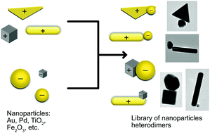 Graphical abstract: Constructing a library of metal and metal–oxide nanoparticle heterodimers through colloidal assembly