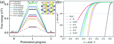 Graphical abstract: Cobalt doping of FePS3 promotes intrinsic active sites for the efficient hydrogen evolution reaction