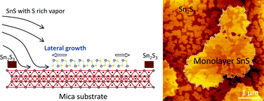 Graphical abstract: Micrometer-scale monolayer SnS growth by physical vapor deposition