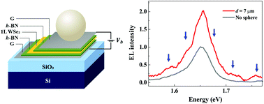Graphical abstract: Microsphere-coupled light emission control of van der Waals heterostructures