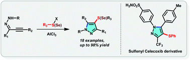 Graphical abstract: Synthesis of 4-chalcogenyl pyrazoles via electrophilic chalcogenation/cyclization of α,β-alkynic hydrazones