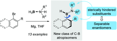 Graphical abstract: Non-biaryl atropisomerism at the C–B bond in sterically hindered aminoarylboranes