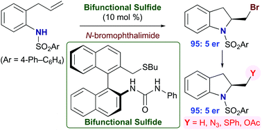 Graphical abstract: Chiral bifunctional sulfide-catalyzed asymmetric bromoaminocyclizations