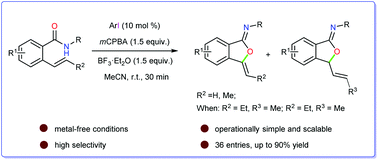 Graphical abstract: Study on the ArI-catalyzed intramolecular oxy-cyclization of 2-alkenylbenzamides to benzoiminolactones