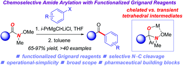 Graphical abstract: Synthesis of biaryl ketones by arylation of Weinreb amides with functionalized Grignard reagents under thermodynamic control vs. kinetic control of N,N-Boc2-amides