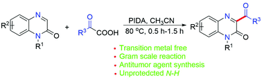 Graphical abstract: Metal-free C3–H acylation of quinoxalin-2(1H)-ones with α-oxo-carboxylic acids