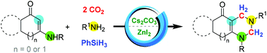Graphical abstract: Synthesis of fused-tetrahydropyrimidines: one-pot methylenation–cyclization utilizing two molecules of CO2