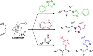 Graphical abstract: Intermolecular fluoroamination of allenes towards substituted vinyl fluorides