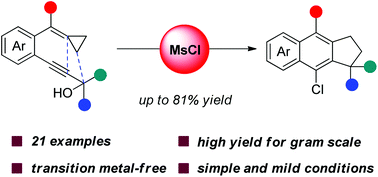 Graphical abstract: Rapid construction of cyclopenta[b]naphthalene frameworks from propargylic alcohol tethered methylenecyclopropanes