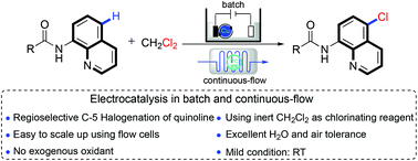 Graphical abstract: C-5 selective chlorination of 8-aminoquinoline amides using dichloromethane