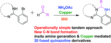 Graphical abstract: A microwave-assisted copper-mediated tandem approach for fused quinazoline derivatives