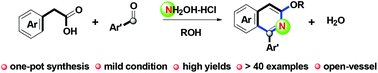 Graphical abstract: HCl-mediated cascade cyclocondensation of oxygenated arylacetic acids with arylaldehydes: one-pot synthesis of 1-arylisoquinolines