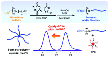 Graphical abstract: Polyester nitrile N-oxides for click reactions synthesized with nitroalkane precursors as the initiator