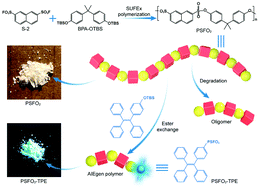 Graphical abstract: Preparation of aryl polysulfonates via a highly efficient SuFEx click reaction, their controllable degradation and functionalized behavior