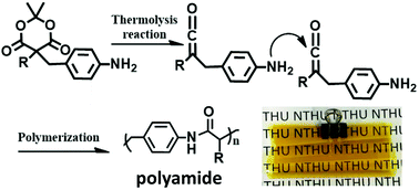 Graphical abstract: Self-polymerization of Meldrum's acid-amine compounds: an effective route to polyamides