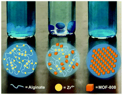 Graphical abstract: Green synthesis of Zr-based metal–organic framework hydrogel composites and their enhanced adsorptive properties