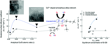 Graphical abstract: Hydrogen transport property of polymer-derived cobalt cation-doped amorphous silica