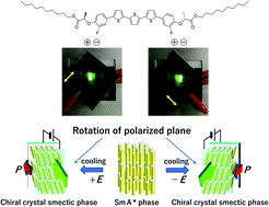 Graphical abstract: Linearly polarized electroluminescence device in which the polarized plane can be rotated electrically using a chiral liquid crystalline semiconductor