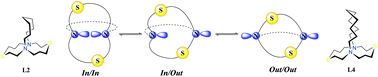 Graphical abstract: Topomeric aza/thia cryptands: synthesis and theoretical aspects of in/out isomerism using n-alkyl bridging