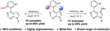 Graphical abstract: Transition-metal-free highly regioselective C–H acetoxylation of pyrrolo[2,3-d]pyrimidine derivatives