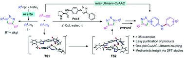Graphical abstract: Prolinamide plays a key role in promoting copper-catalyzed cycloaddition of azides and alkynes in aqueous media via unprecedented metallacycle intermediates