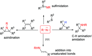 Graphical abstract: Unravelling nitrene chemistry from acyclic precursors: recent advances and challenges