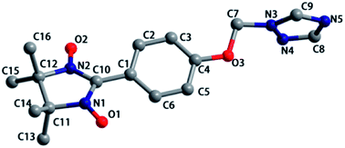 Graphical abstract: A nitronyl nitroxide and its two 1D chain Cu–Tb complexes: synthesis, structures, and magnetic properties