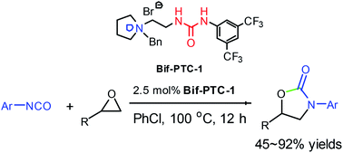 Graphical abstract: Bifunctional phase-transfer catalysts for synthesis of 2-oxazolidinones from isocyanates and epoxides