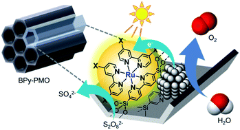 Graphical abstract: Heterogeneous water oxidation photocatalysis based on periodic mesoporous organosilica immobilizing a tris(2,2′-bipyridine)ruthenium sensitizer