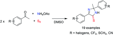 Graphical abstract: Homo-condensation of acetophenones toward imidazothiones