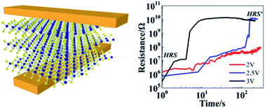 Graphical abstract: Resistance state evolution under constant electric stress on a MoS2 non-volatile resistive switching device