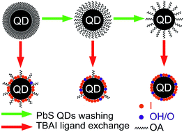 Graphical abstract: Novel post-synthesis purification strategies and the ligand exchange processes in simplifying the fabrication of PbS quantum dot solar cells