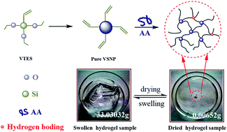 Graphical abstract: Synthesis of a super-absorbent nanocomposite hydrogel based on vinyl hybrid silica nanospheres and its properties