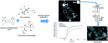 Graphical abstract: Preparation and in vitro characterization of valsartan-loaded ethyl cellulose and poly(methyl methacrylate) nanoparticles